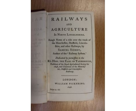 Sidney, Samuel. Railways and Agriculture in North Lincolnshire, Rough Notes of a ride over the track of the Manchester, Sheff