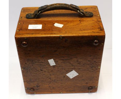  A 1930 Weston Voltmeter made by Weston Electrical Instrument Co. and Elliott Bros, Newark USA, Oak cased with brass, steel a