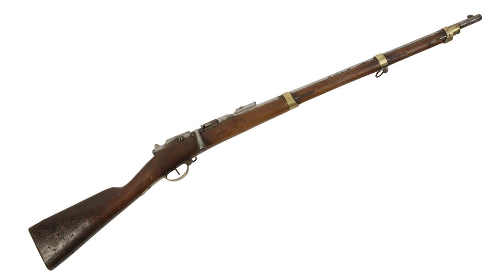 A FUSIL GRAS MODEL MLE 1874 M80 BOLT ACTION RIFLE with brass butt plate ...