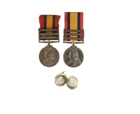 A QUEEN'S SOUTH AFRICA MEDAL with Cape Colony, Transvaal and Wittebergen clasps, engraved (6448. PTE. D. HEALY. GREN. GDS.), 