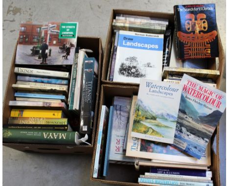 A large quantity of art-related books to include, Richard Taylor 'Watercolour Landscapes', James Fletcher Watson, 'The Magic 
