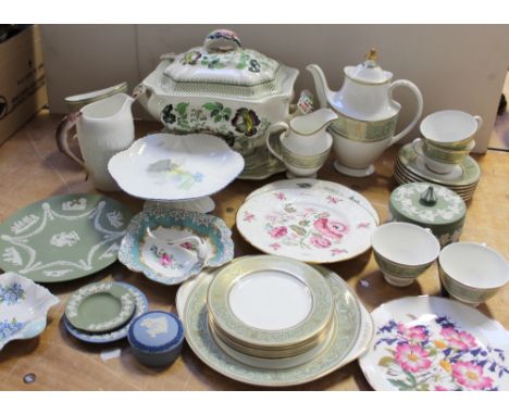 A Royal Doulton 'English Renaissance' part tea service to include cups, saucers, coffee pot, milk jug, sugar bowl, cake plate