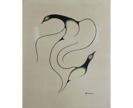 After Clements Wescoupe; lithograph, Arctic terns, signed within the print, dated '79, 61 x 45.5cm, framed and glazed.