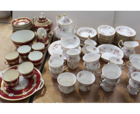 A quantity of Paragon 'Victoriana Rose' teaware to include cups, saucers, coffee cups, small bowls, sucrier, milk jug, teapot