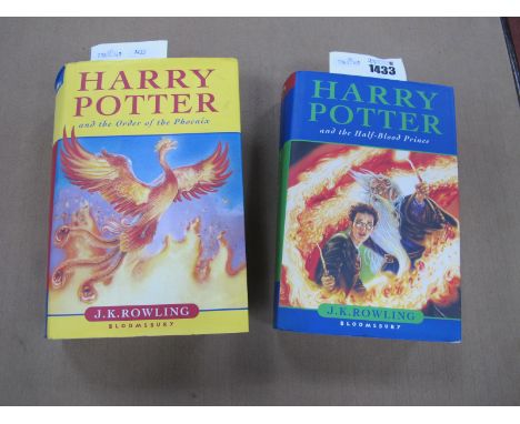 J.K. Rowling - Harry Potter and the Half Blood Prince and Harry Potter and The Order of the Phoenix, both first edition, hard