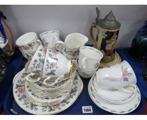 Royal Grafton 'Fragrance' Part Tea Service, Susie Cooper rosebud teaware, Noritake pin tray, stein etc:- One Tray