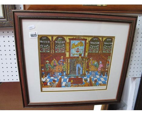 AFTER JOE SCARBROUGH (Sheffield Artist, b.1938) *ARR, The Railway Hotel, interior scene, limited edition print 22/250, signed