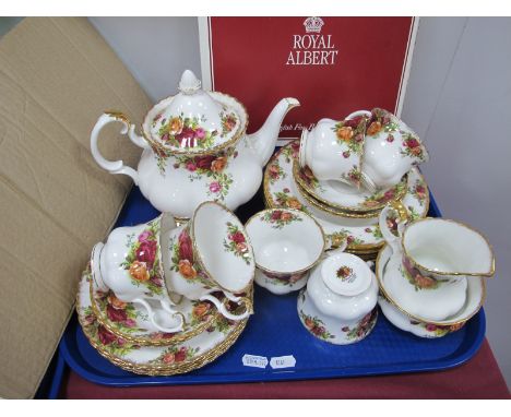 Royal Albert 'Old Country Roses' Table China, of approximately twenty pieces,include teapot, all first quality, together with