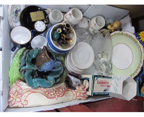 Caithness Paperweight, glass hen on nest, ceramics, pocket watch, zippo lighter, etc:- One Box.