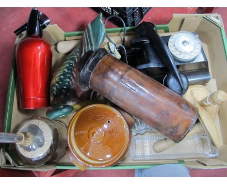 P.T.T. Telephone, darning mushrooms, soda syphon, rolling pin, etc:- One Box.