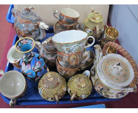 Early XX Century Japanese Tea Service, decorated with dragons; plus a further Japanese tea service:- One Tray