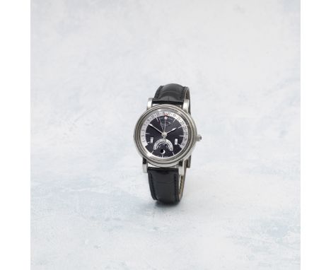 Parmigiani Fleurier. An 18K white gold automatic wristwatch with retrograde perpetual calendar, moon phase, power reserve and