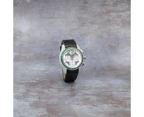 Chopard. A limited edition 18K white gold, emerald and diamond set automatic wristwatchModel: Elton John MKIIReference: 1279,