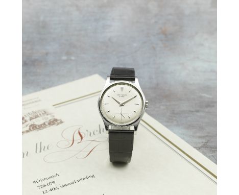 Patek Philippe. A fine and rare stainless steel manual wind wristwatchReference: 2509 ADate: Manufactured 1955, Purchased 14t