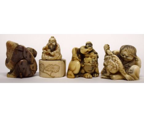 Group of four netsuke