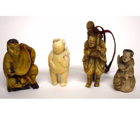 Group of four netsuke