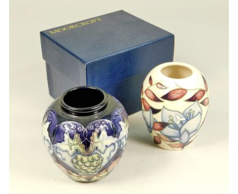 MOORCROFT. A Moorcroft vase in the Sonoma pattern. Dated 2003 &amp; sold with original box. Height 9.5cm. Also, one other Moo