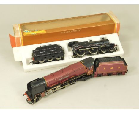 HORNBY LOCOMOTIVES. Two '00' gauge Hornby locomotives &amp; tenders. R.066 LMS 6233 4-6-2 'Duchess of Sutherland, no box, &am