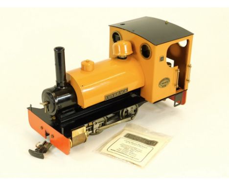 ROUNDHOUSE LOCOMOTIVE. Model Basic Series 'Bertie' gas fired living steam locomotive with manual control. Named 'Coverack'. F