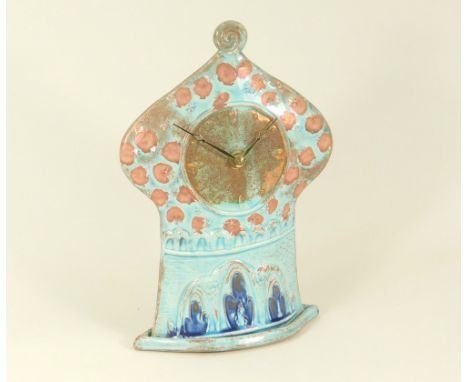 DIANE McCORMICK. A Diane McCormick pottery clock with battery movement. Potter's stamp dated 1997. Height 23cm.