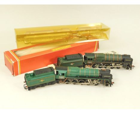 HORNBY LOCOMOTIVES. Two '00' gauge Hornby R.373 BR 2-10-0 class 9F 'Evening Star' locomotives &amp; tenders, Condition: one m