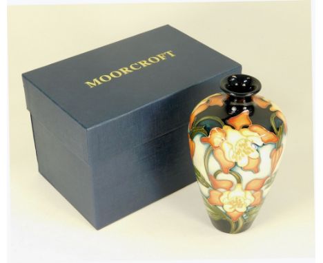 MOORCROFT. A Limited Edition Moorcroft vase in the Golden Dove pattern. Various stamped &amp; painted marks including the Lim