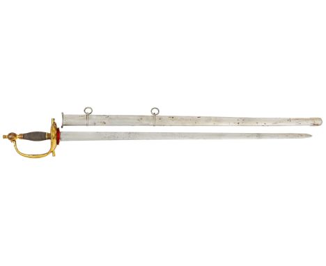 Napoleonic War Period British 1796 Heavy Cavalry Officer’s Dress Sword.A good example with double edged 32 inch straight flat