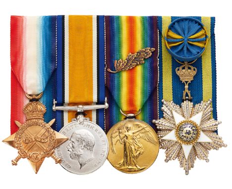 WW1 1st Bn King’s Liverpool Regiment Officer’s Order of the Egyptian Nile Group of Four Medals.Awarded to Captain Thomas Mars