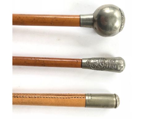 Victorian London Scottish Swagger Stick.A good example complete with embossed thimble pattern top. GC ... Accompanied by a si