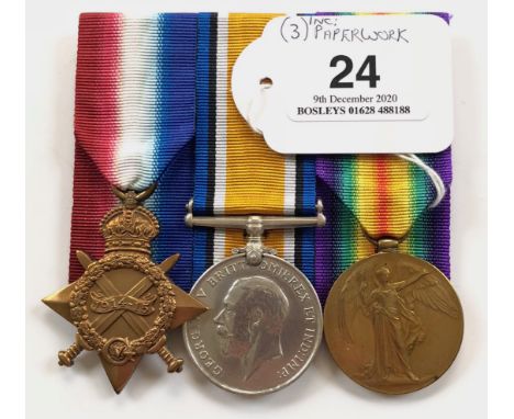 WW1 1st South African Infantry Group of Three Medals.Awarded to “PTE W BOWIE 1ST S.A.I.”. Comprising: 1914/15 Star “2ND INFAN