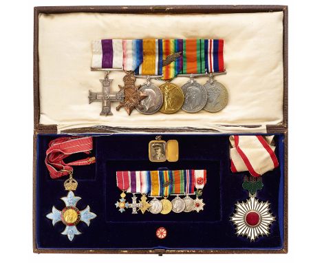 WW1 Gordon Highlanders / Royal Air Force CBE, MC, Order of the Rising Sun Group of Eight Medals.Awarded to Group Captain Edwa