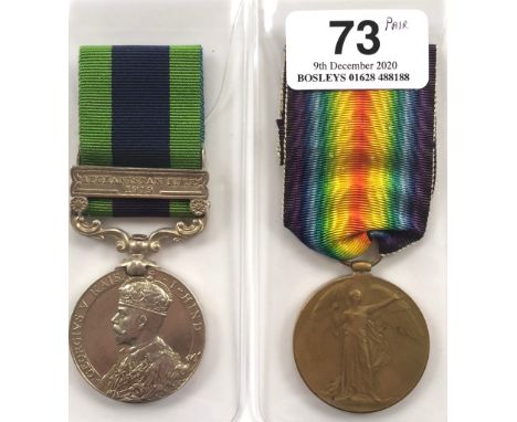 2/4th Bn Border Regiment Pair of Medals.Awarded to “200904 SGT S TATE 2-4 BORD R”. Comprising: Victory Medal, “2243 SGT BORD 