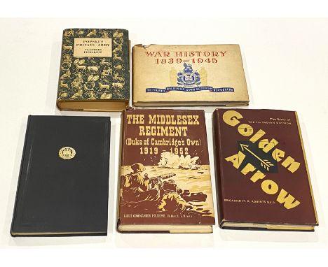 “Popski’s Private Army” Plus WW2 Regimental History Titles.A good clean copy by Vladimir Peniakoff Popski. Published 1950. Co