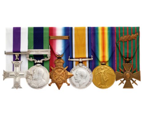 WW1 Cameronians Scottish Rifles Battle of Doiran Military Cross Group of Six Medals. Awarded to 2nd Lieutenant Alexander Reid