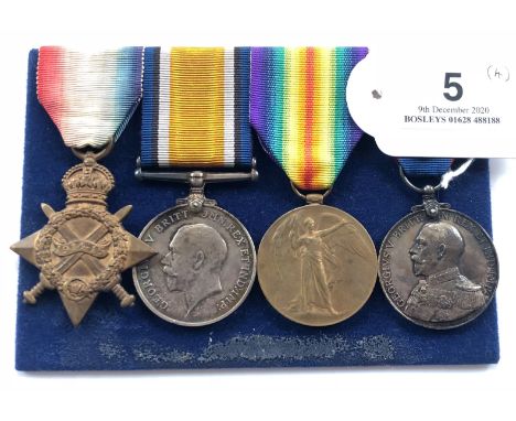 WW1 Royal Navy Long Service Group of Four Medals.Awarded to “K.19312 J.T. LITTLETON STO 1 RN”. Comprising: 1914/15 Star “STO1