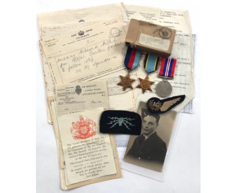 WW2 RAF 1941 Aircrew Europe Star Casualty Group of Medals and Ephemera.Awarded to 1002245 Sergeant James Stanley Fazakerley w