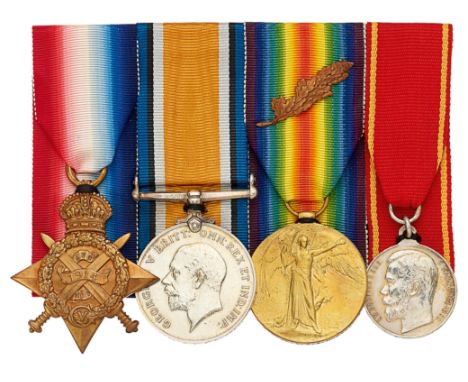 WW1 Army Ordnance Corps Russian Order of Zeal Group of Four Medals.Awarded to “S-7414 W.O. CL2 E.A. HODGES A.O.C.”. Comprisin