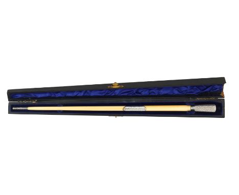 Duke of Cornwall’s Light Infantry antique Victorian 1894 cased bandmaster’s presentation baton.A fine and scarce 52 cm long t