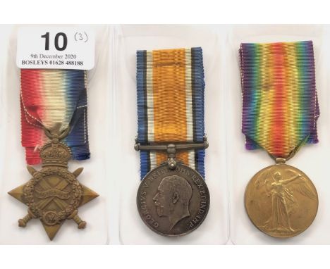 WW1 Gordon Highlanders / Cypher Officeer’s Group of Three Medals.Awarded to Lieutenant Robert Murray Nassau Molesworthy, who 