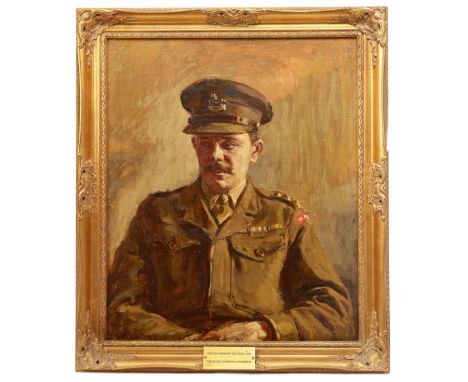 WW2 Period King’s Liverpool Portrait Painting.This oil on board portrait depicts Captain Herbert Dutton Lieut of the King’s L