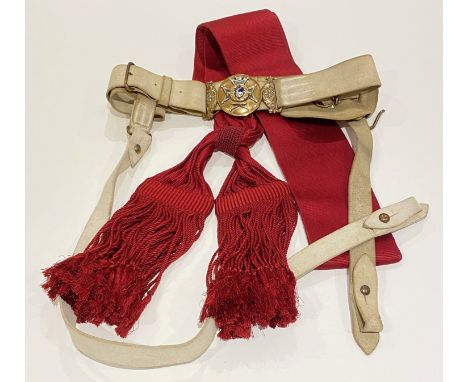 Sherwood Foresters Victorian Field Officer’s sword belt circa 1881-1901.Good buff leather example fitted with special regimen
