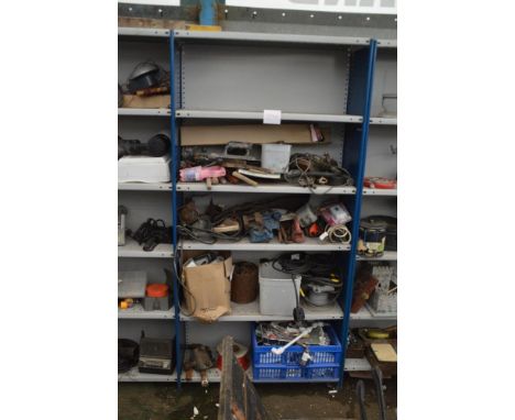 A large quantity of tools, rolls of cable, pipe threaders, drills etc.
