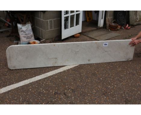 A large marble shelf, approx. 225cm x 42cm