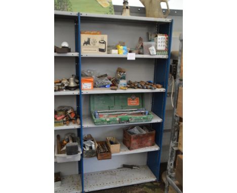 A large quantity of chisels, tile cutter, rivets etc.