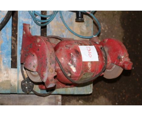 A bench grinder