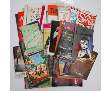 Large quantity of old theatre programmes from the 1940's to present day. UK P&amp;P Group 2 (£20+VAT for the first lot and £4