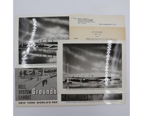 Press release photograph and statement of the AT&amp;T Bell System exhibit building at the New York worlds Fair 1964-65. UK P