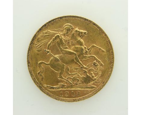 1903 gold full sovereign. UK P&amp;P Group 0 (£6+VAT for the first lot and £1+VAT for subsequent lots) 