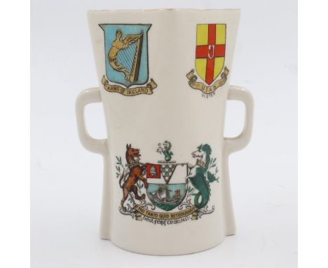 W H Goss crested ware, no cracks or chips, H: 15 cm.  UK P&amp;P Group 2 (£20+VAT for the first lot and £4+VAT for subsequent