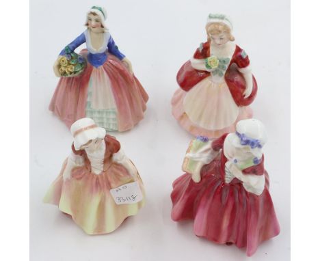 Four Royal Doulton figures, Valerie, Lavinia, Janet and Dinky Do, H: 13 cm. UK P&amp;P Group 3 (£30+VAT for the first lot and